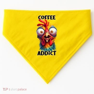 Coffee Addict Funny Turkey USA-Made Doggie Bandana