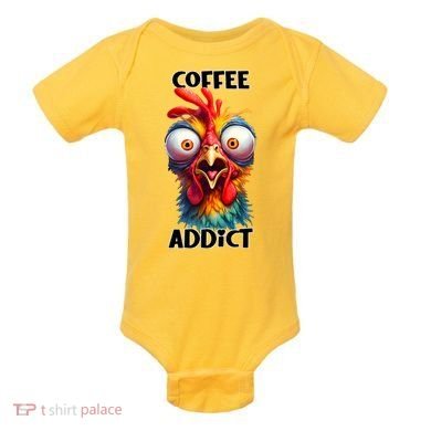 Coffee Addict Funny Turkey Baby Bodysuit