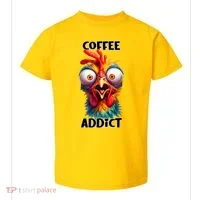 Coffee Addict Funny Turkey Toddler T-Shirt thumb 0