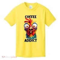 Coffee Addict Funny Turkey Kids T-Shirt thumb 0