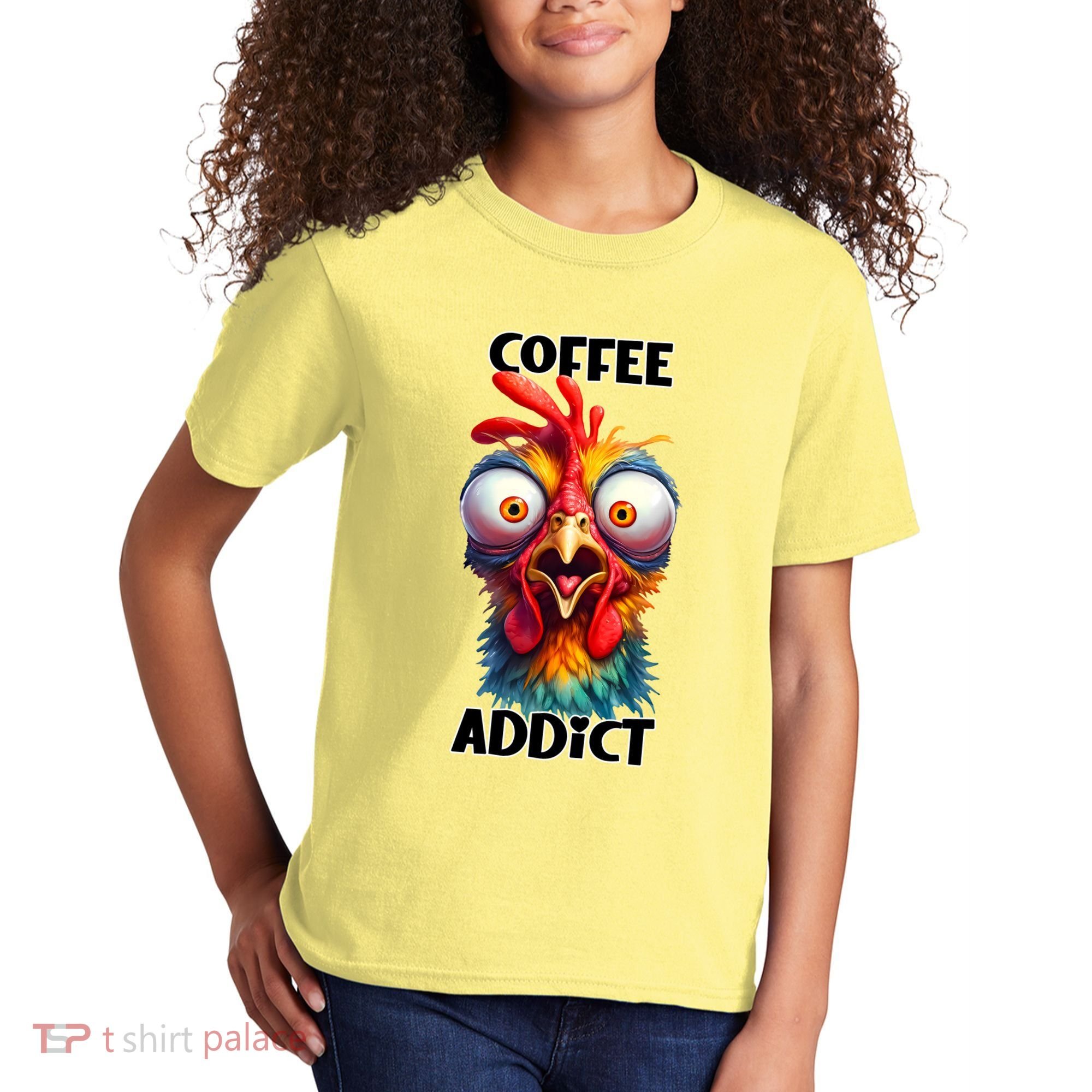Coffee Addict Funny Turkey Kids T-Shirt