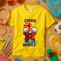 Coffee Addict Funny Turkey Kids T-Shirt thumb 3