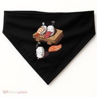 Cute And Funny Japanese Nigiri Sushi Sleepwalking USA-Made Doggie Bandana thumb 0