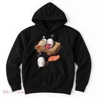 Cute And Funny Japanese Nigiri Sushi Sleepwalking Hoodie thumb 0