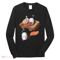 Cute And Funny Japanese Nigiri Sushi Sleepwalking Long Sleeve Shirt thumb 0