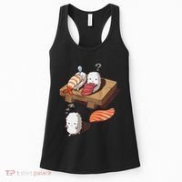 Cute And Funny Japanese Nigiri Sushi Sleepwalking Women's Tank Top thumb 0