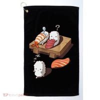 Cute And Funny Japanese Nigiri Sushi Sleepwalking Golf Towel thumb 0