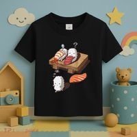 Cute And Funny Japanese Nigiri Sushi Sleepwalking Toddler T-Shirt thumb 3