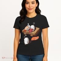 Cute And Funny Japanese Nigiri Sushi Sleepwalking Women's T-Shirt thumb 4