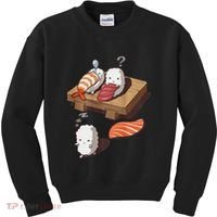 Cute And Funny Japanese Nigiri Sushi Sleepwalking Kids Sweatshirt thumb 0