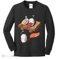 Cute And Funny Japanese Nigiri Sushi Sleepwalking Kids Long Sleeve Shirt thumb 0
