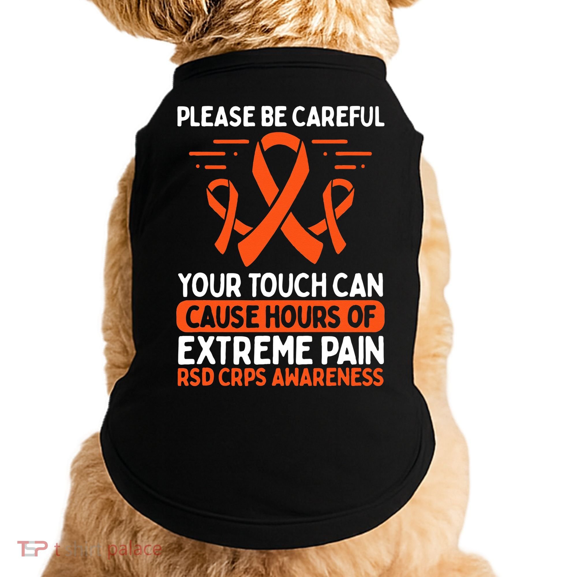 CRPS Awareness Fighter Disease RSD Warrior Orange Ribbon Doggie Tank