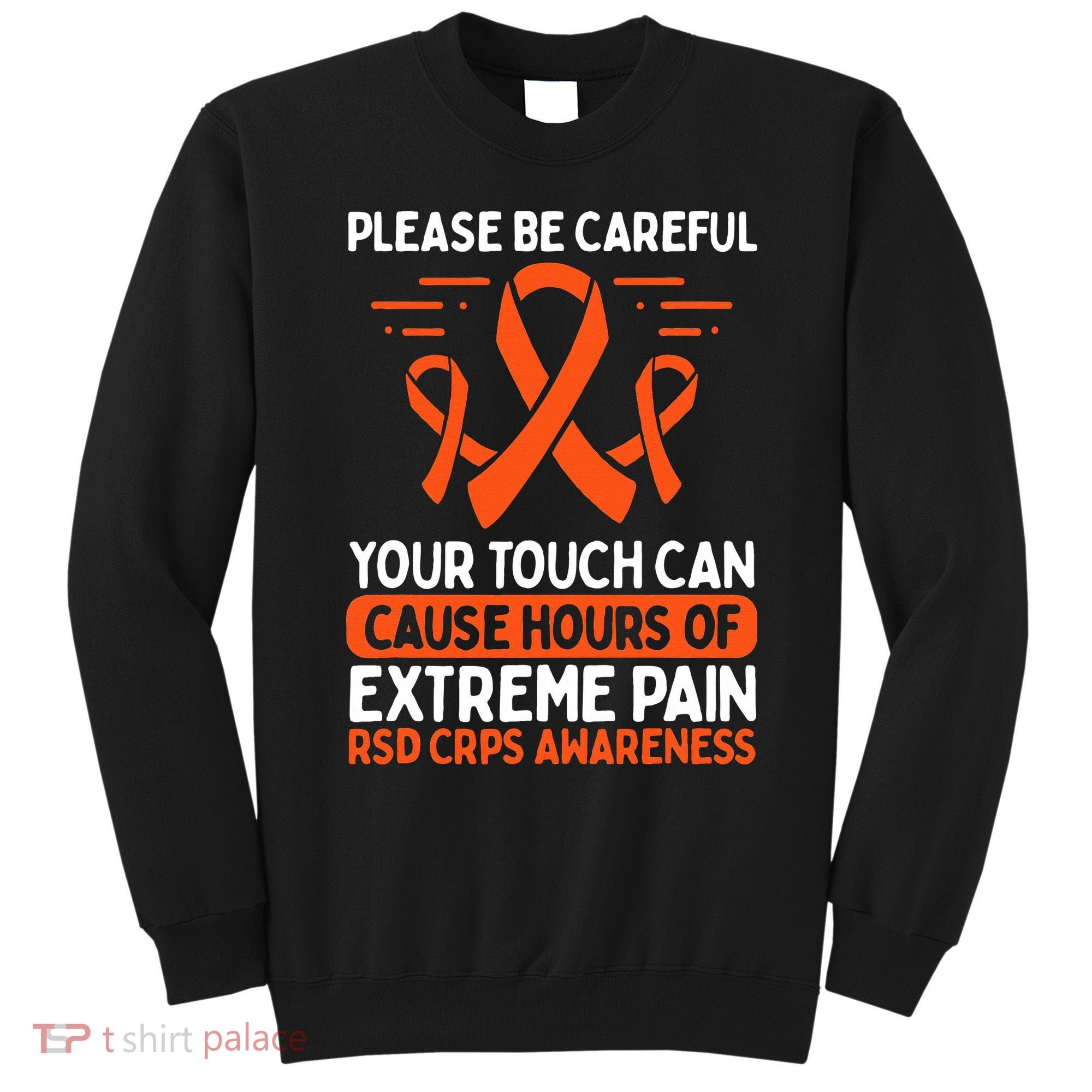CRPS Awareness Fighter Disease RSD Warrior Orange Ribbon Sweatshirt