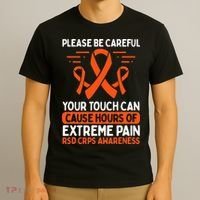 CRPS Awareness Fighter Disease RSD Warrior Orange Ribbon T-Shirt thumb 3
