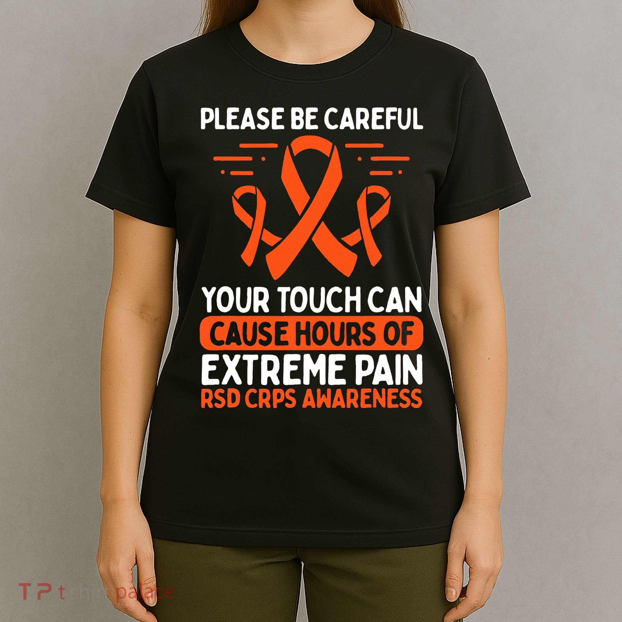 CRPS Awareness Fighter Disease RSD Warrior Orange Ribbon T-Shirt
