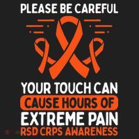 CRPS Awareness Fighter Disease RSD Warrior Orange Ribbon Beanie thumb 2