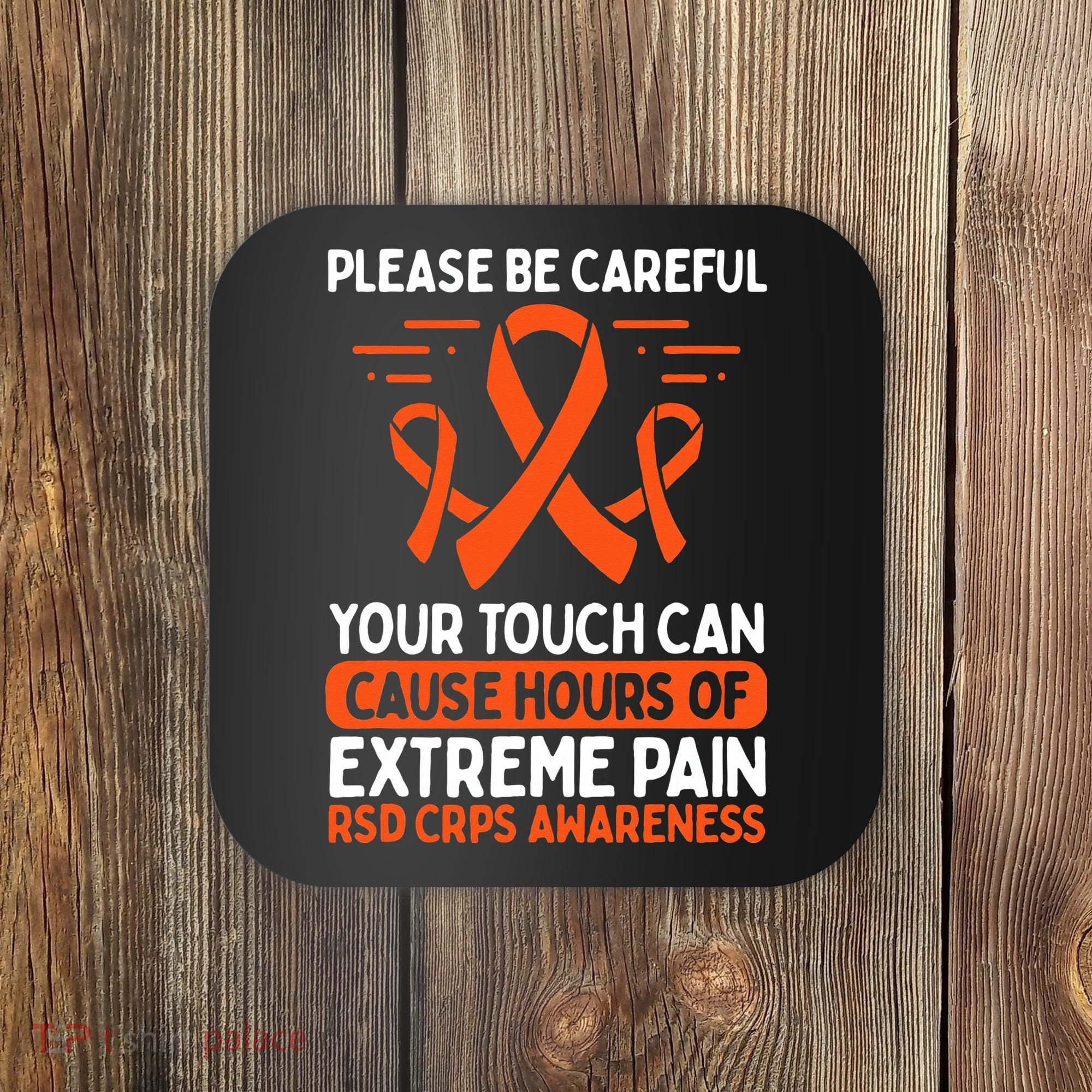 CRPS Awareness Fighter Disease RSD Warrior Orange Ribbon Coaster