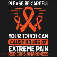 CRPS Awareness Fighter Disease RSD Warrior Orange Ribbon Mousepad thumb 1