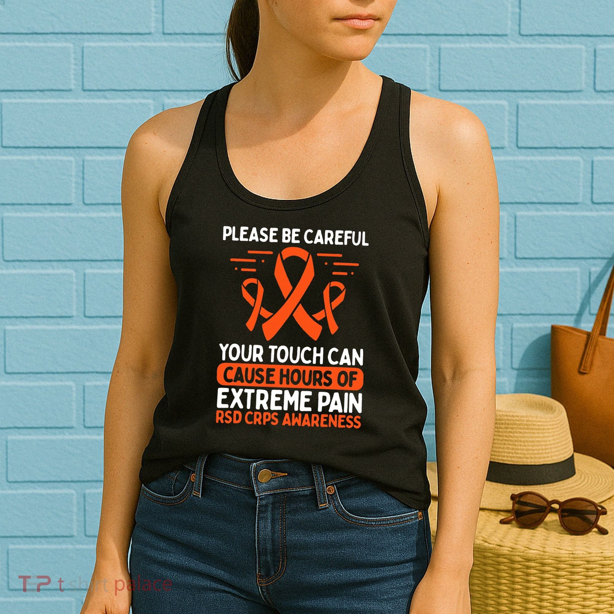 CRPS Awareness Fighter Disease RSD Warrior Orange Ribbon Women's Tank Top