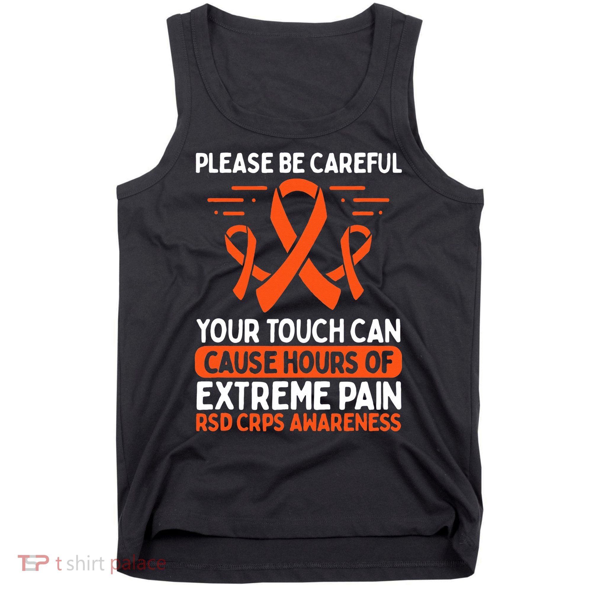 CRPS Awareness Fighter Disease RSD Warrior Orange Ribbon Tank Top