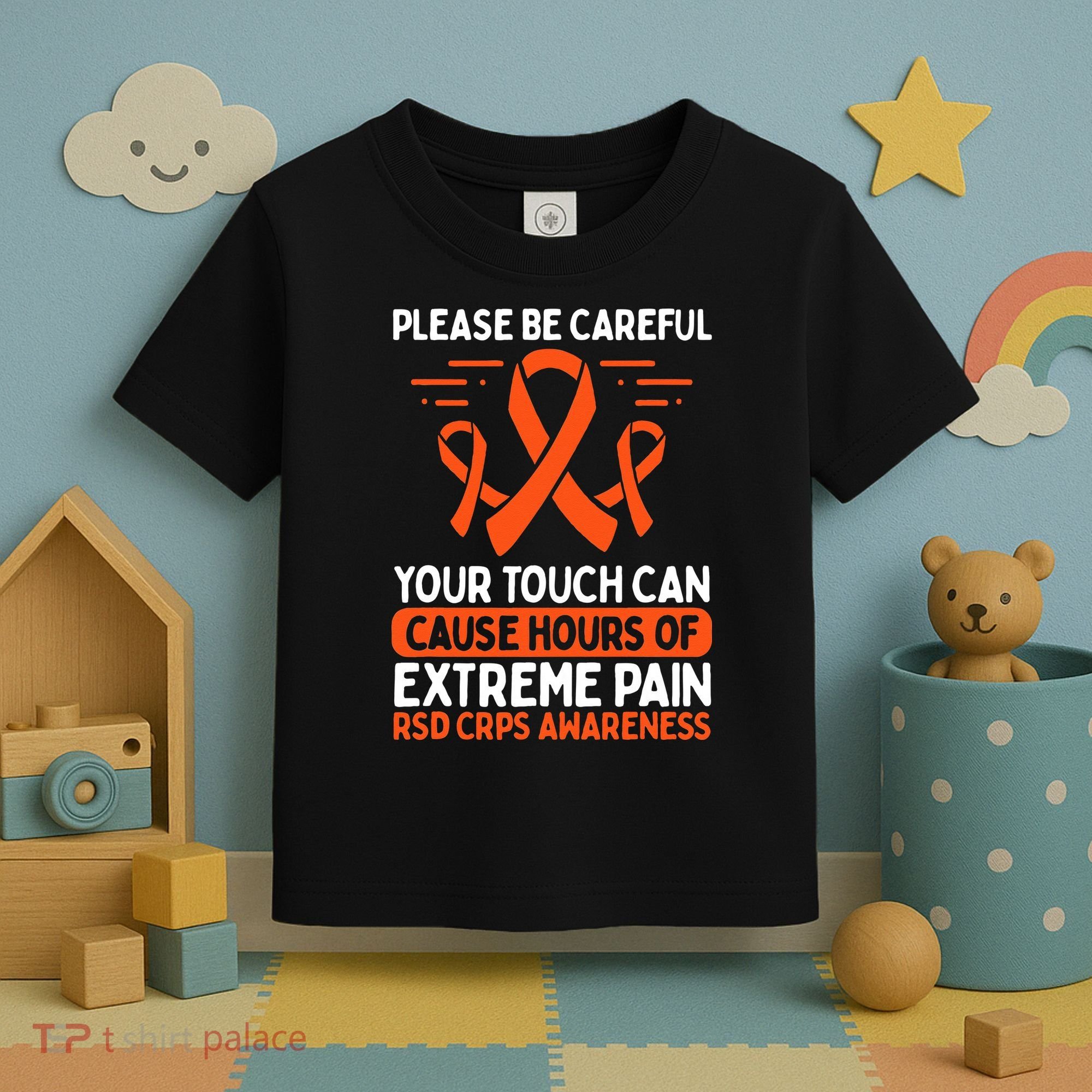 CRPS Awareness Fighter Disease RSD Warrior Orange Ribbon Toddler T-Shirt