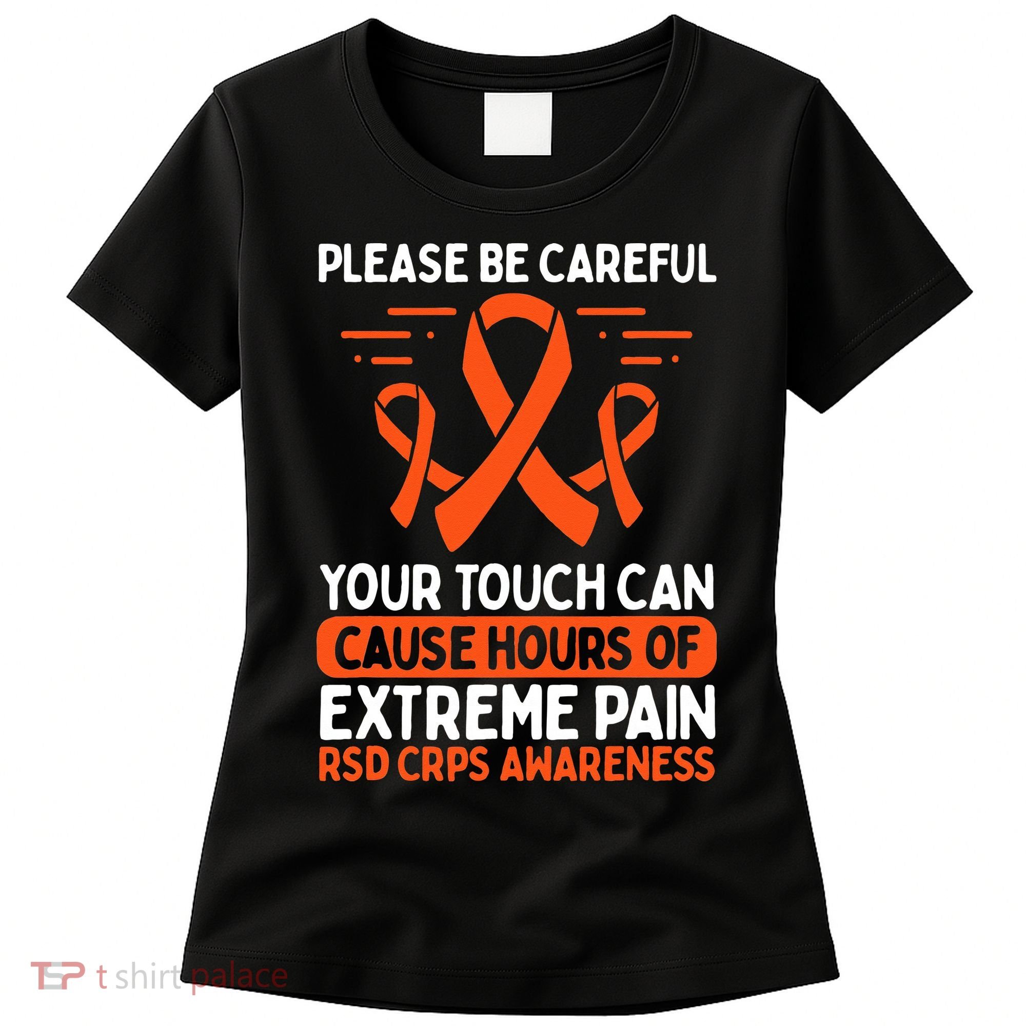 CRPS Awareness Fighter Disease RSD Warrior Orange Ribbon Women's T-Shirt