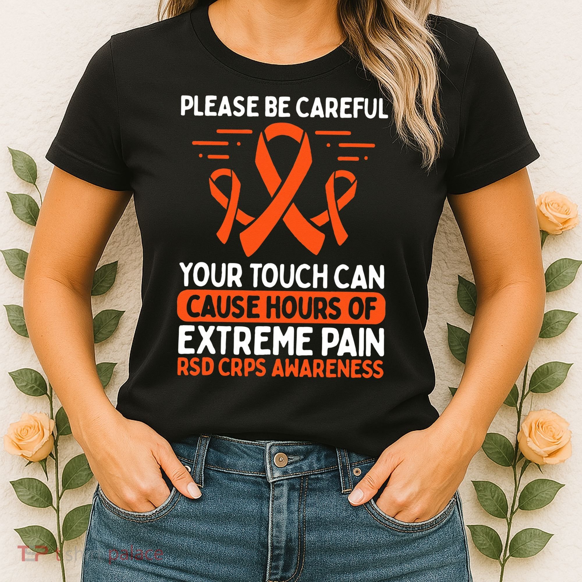 CRPS Awareness Fighter Disease RSD Warrior Orange Ribbon Women's T-Shirt