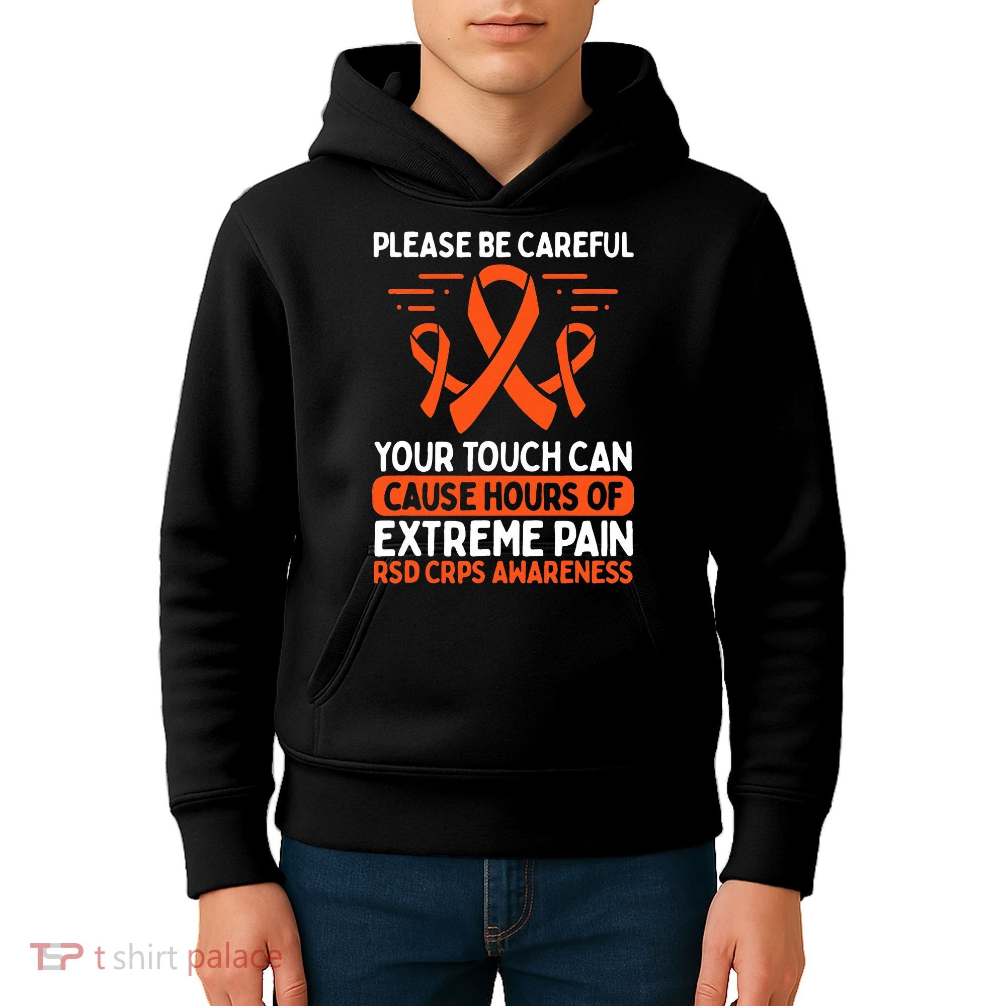 CRPS Awareness Fighter Disease RSD Warrior Orange Ribbon Kids Hoodie