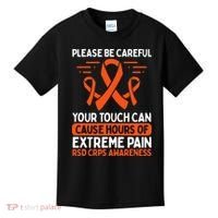 CRPS Awareness Fighter Disease RSD Warrior Orange Ribbon Kids T-Shirt thumb 0