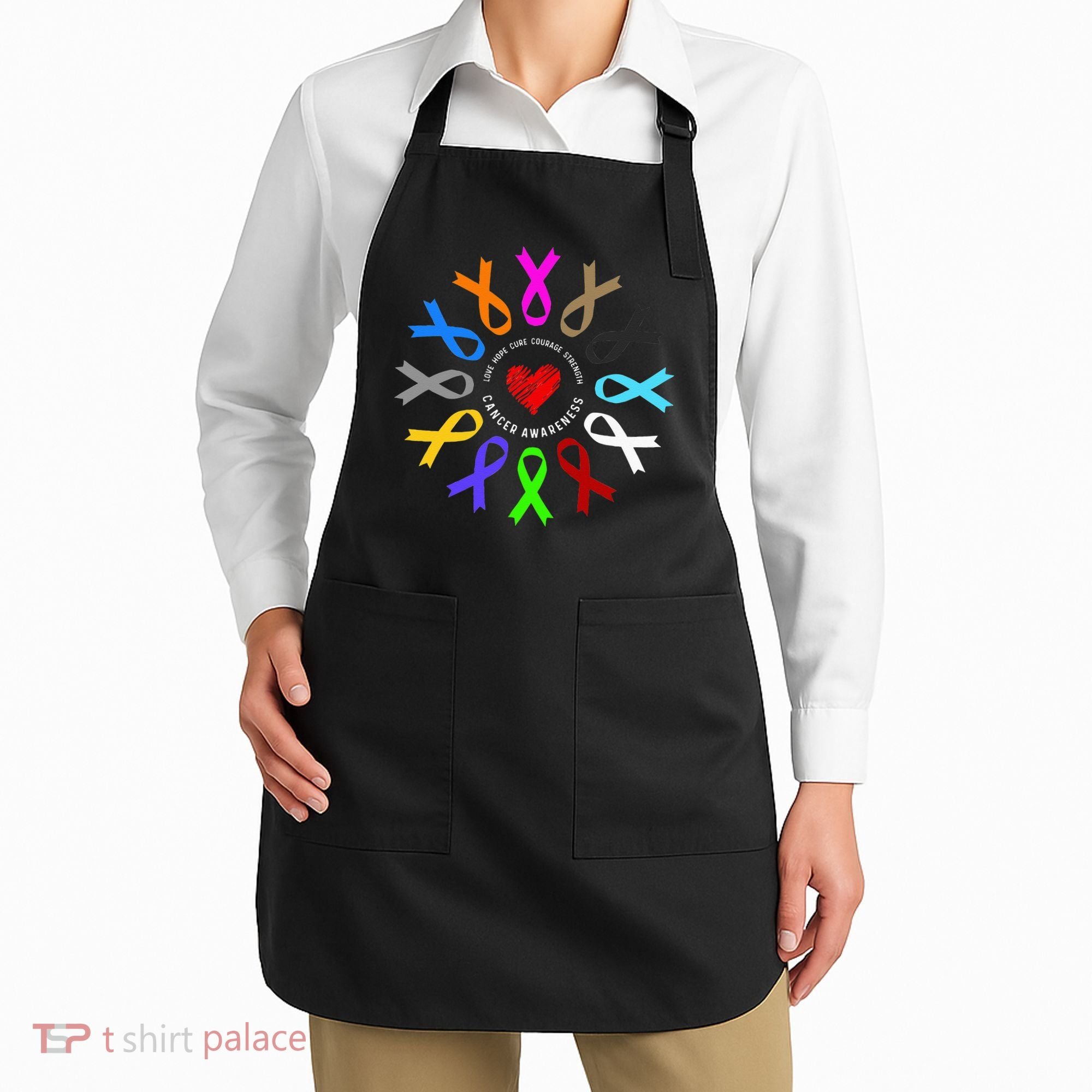 Cancer Awareness Fight Cancer Ribbon Apron