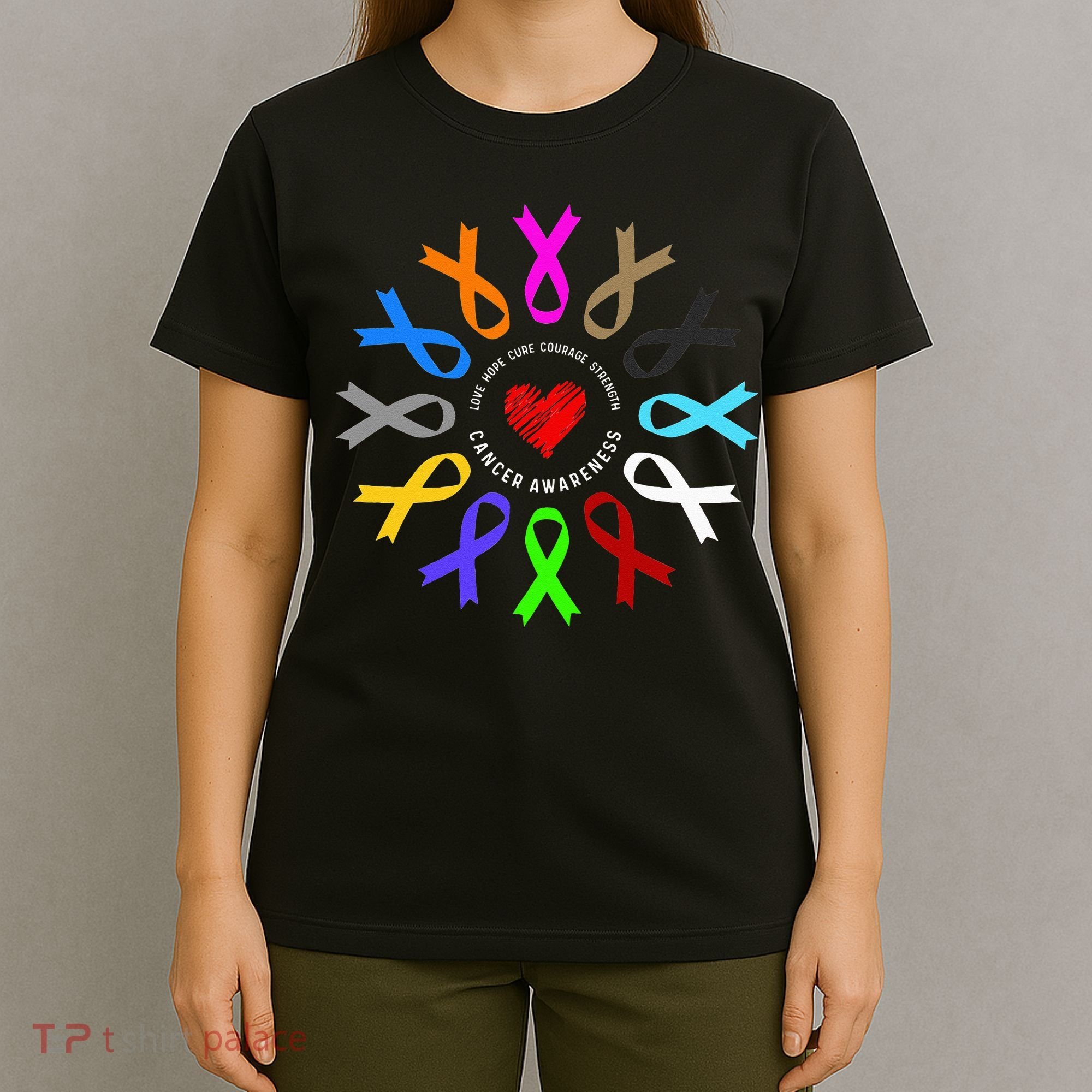 Cancer Awareness Fight Cancer Ribbon T-Shirt