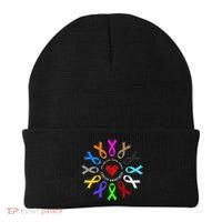 Cancer Awareness Fight Cancer Ribbon Beanie thumb 0