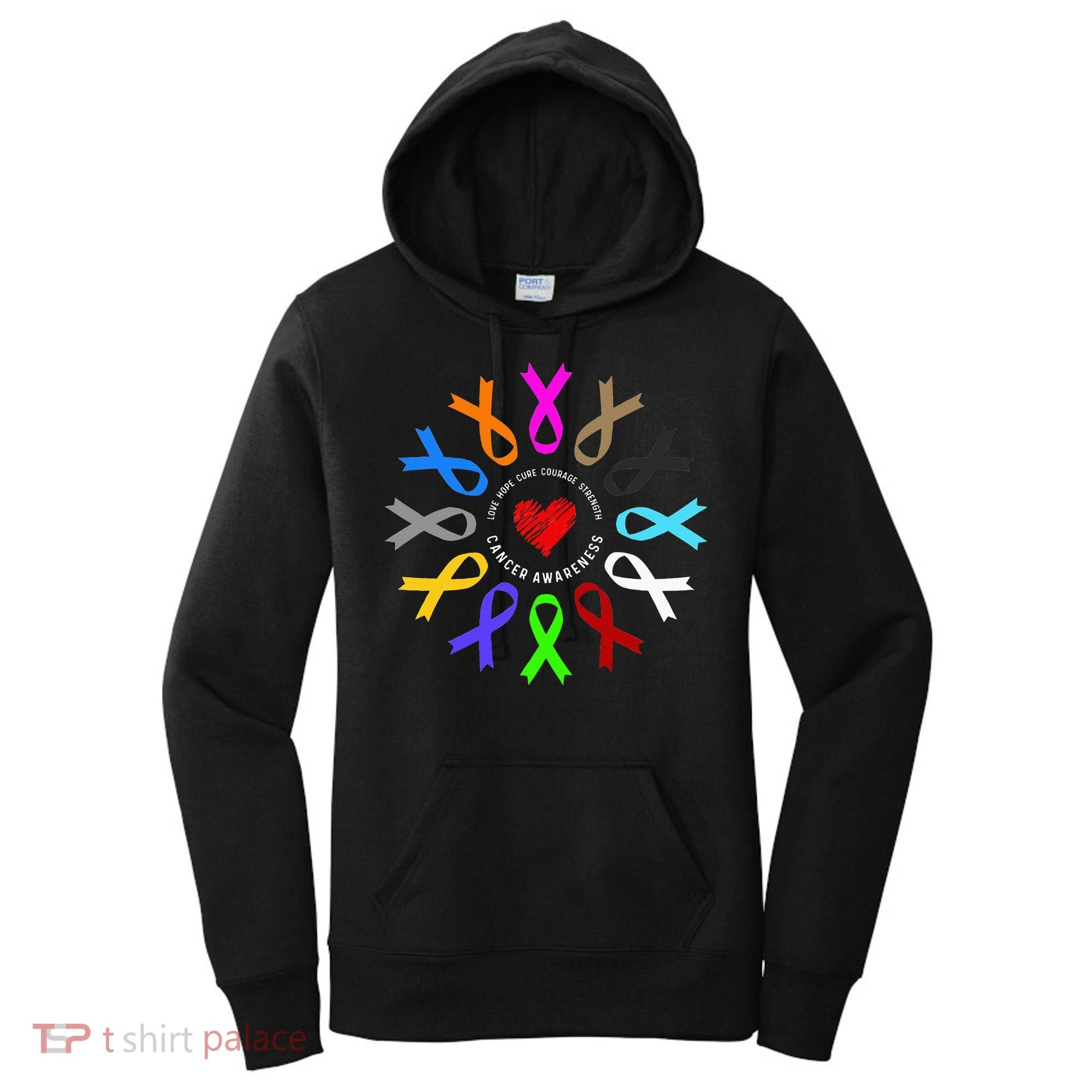 Cancer Awareness Fight Cancer Ribbon Women's Hoodie
