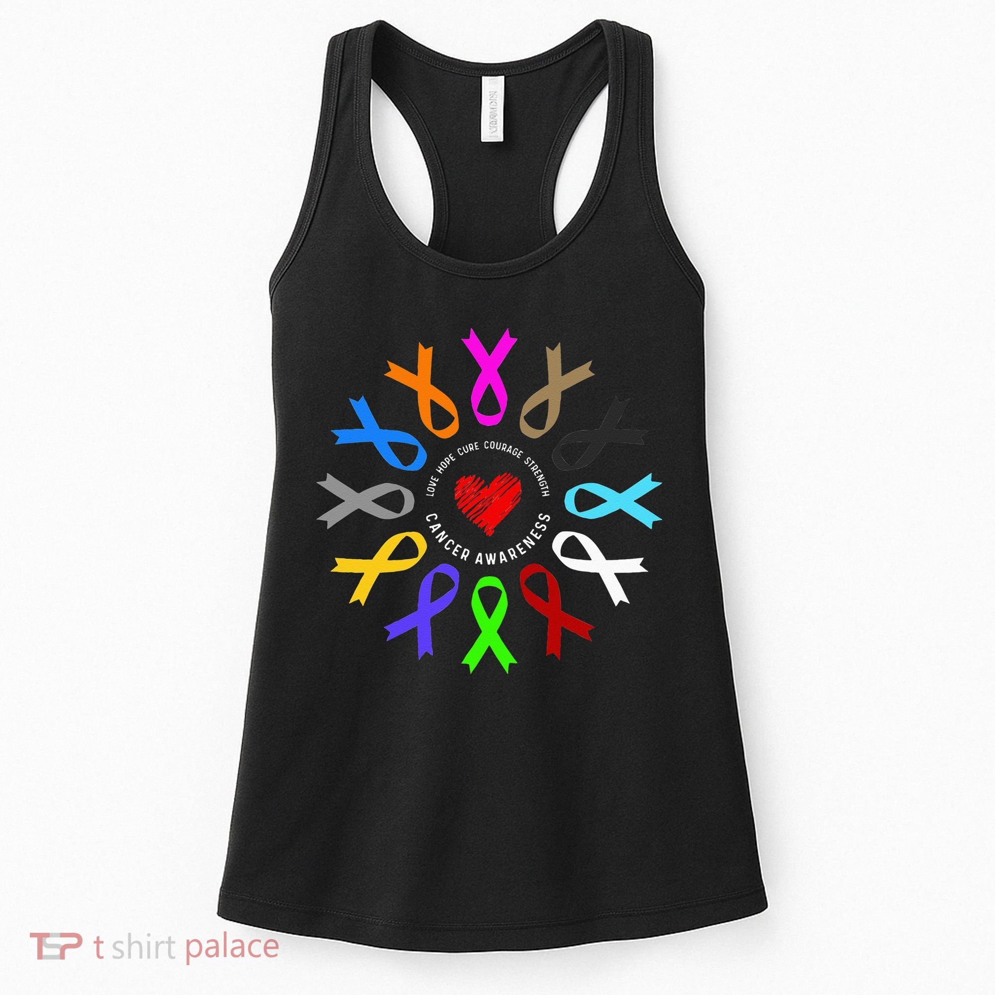 Cancer Awareness Fight Cancer Ribbon Women's Tank Top