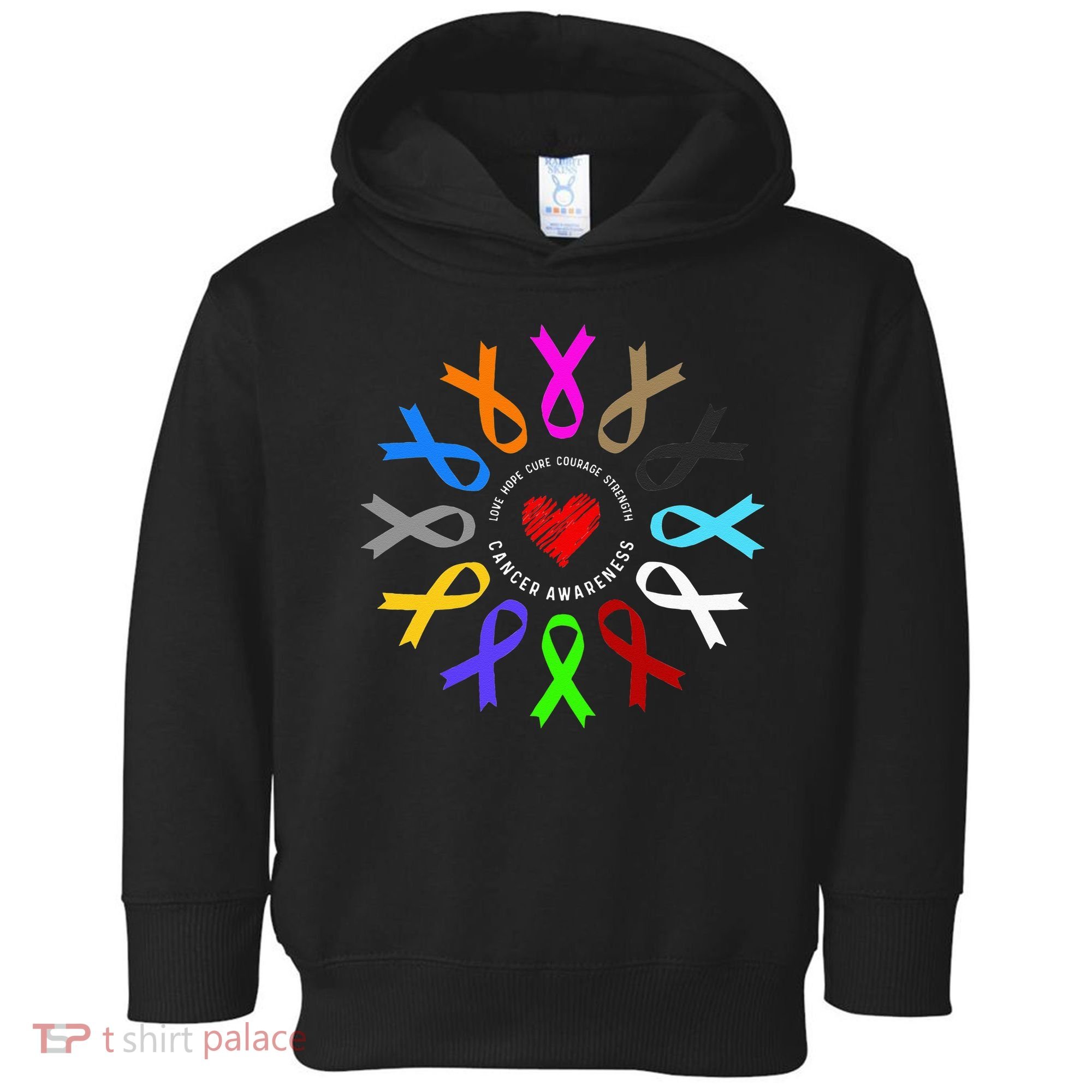 Cancer Awareness Fight Cancer Ribbon Toddler Hoodie