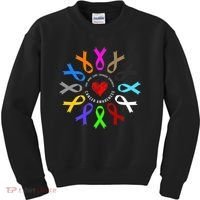 Cancer Awareness Fight Cancer Ribbon Kids Sweatshirt thumb 0