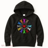 Cancer Awareness Fight Cancer Ribbon Kids Hoodie thumb 0