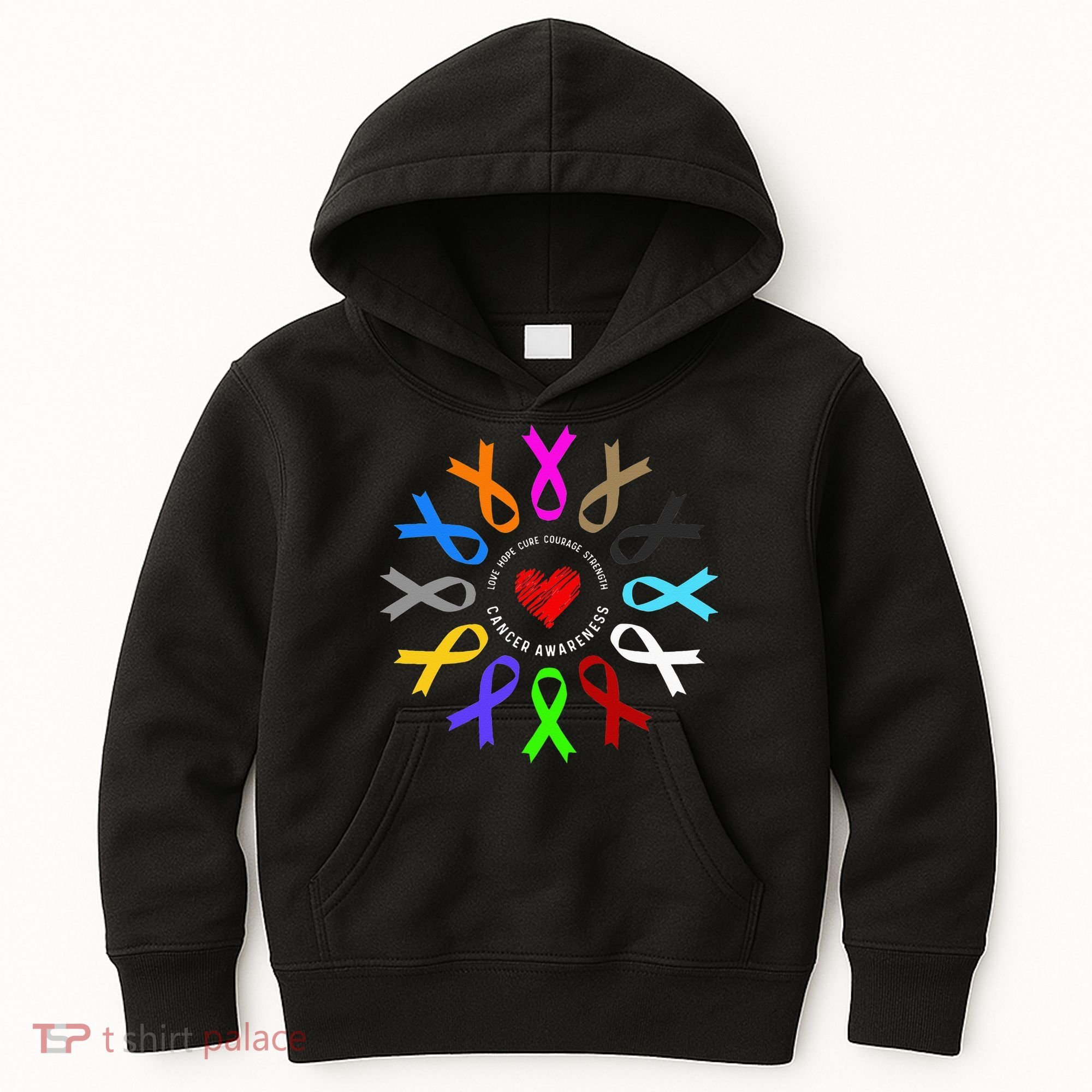 Cancer Awareness Fight Cancer Ribbon Kids Hoodie