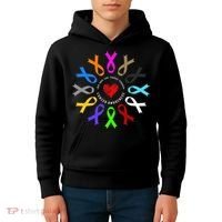 Cancer Awareness Fight Cancer Ribbon Kids Hoodie thumb 4