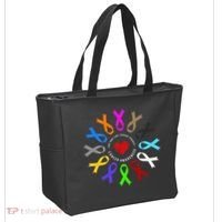 Cancer Awareness Fight Cancer Ribbon Tote Bag thumb 2