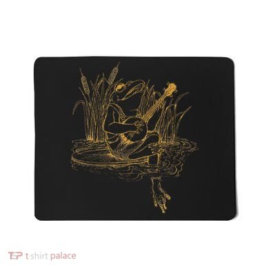 Cottagecore Aesthetic Frog Playing Banjo Cute Mousepad