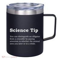 Crocodile Alligator Funny Science Tip 12oz Stainless Steel Coffee Mug thumb 0