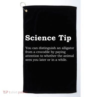 Crocodile Alligator Funny Science Tip Golf Towel