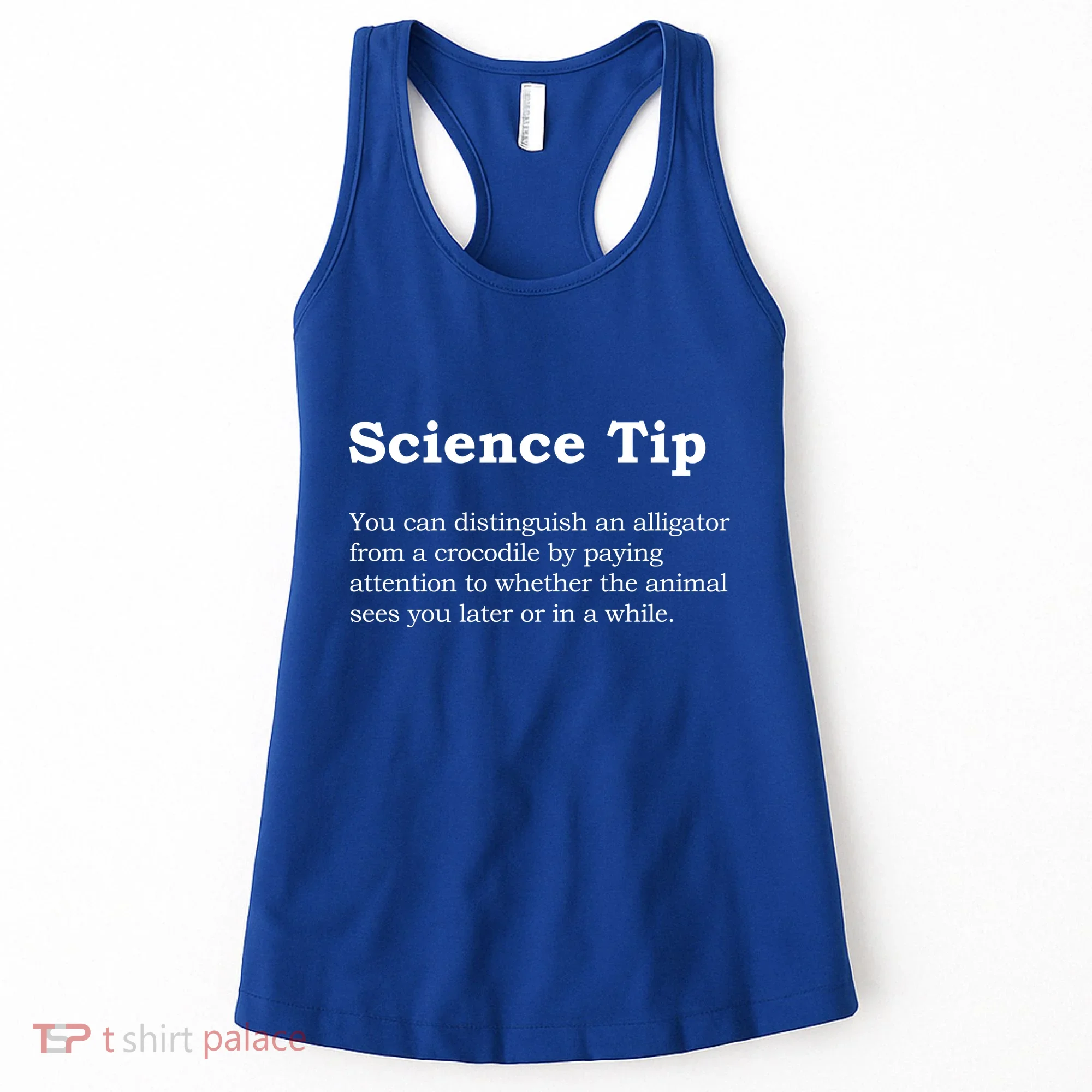 Crocodile Alligator Funny Science Tip Women's Tank Top