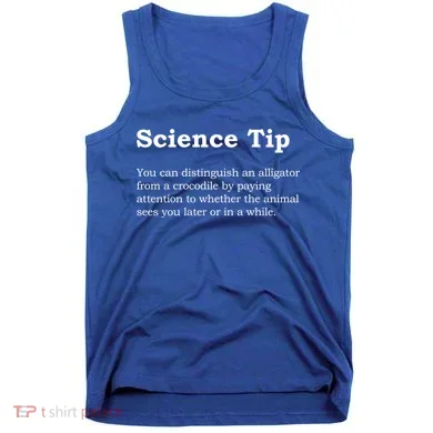 Crocodile Alligator Funny Science Tip Tank Top