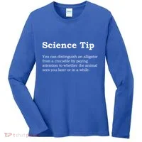 Crocodile Alligator Funny Science Tip Women's Long Sleeve Shirt thumb 0