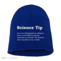 Crocodile Alligator Funny Science Tip Short Acrylic Beanie thumb 0