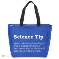 Crocodile Alligator Funny Science Tip Tote Bag thumb 0