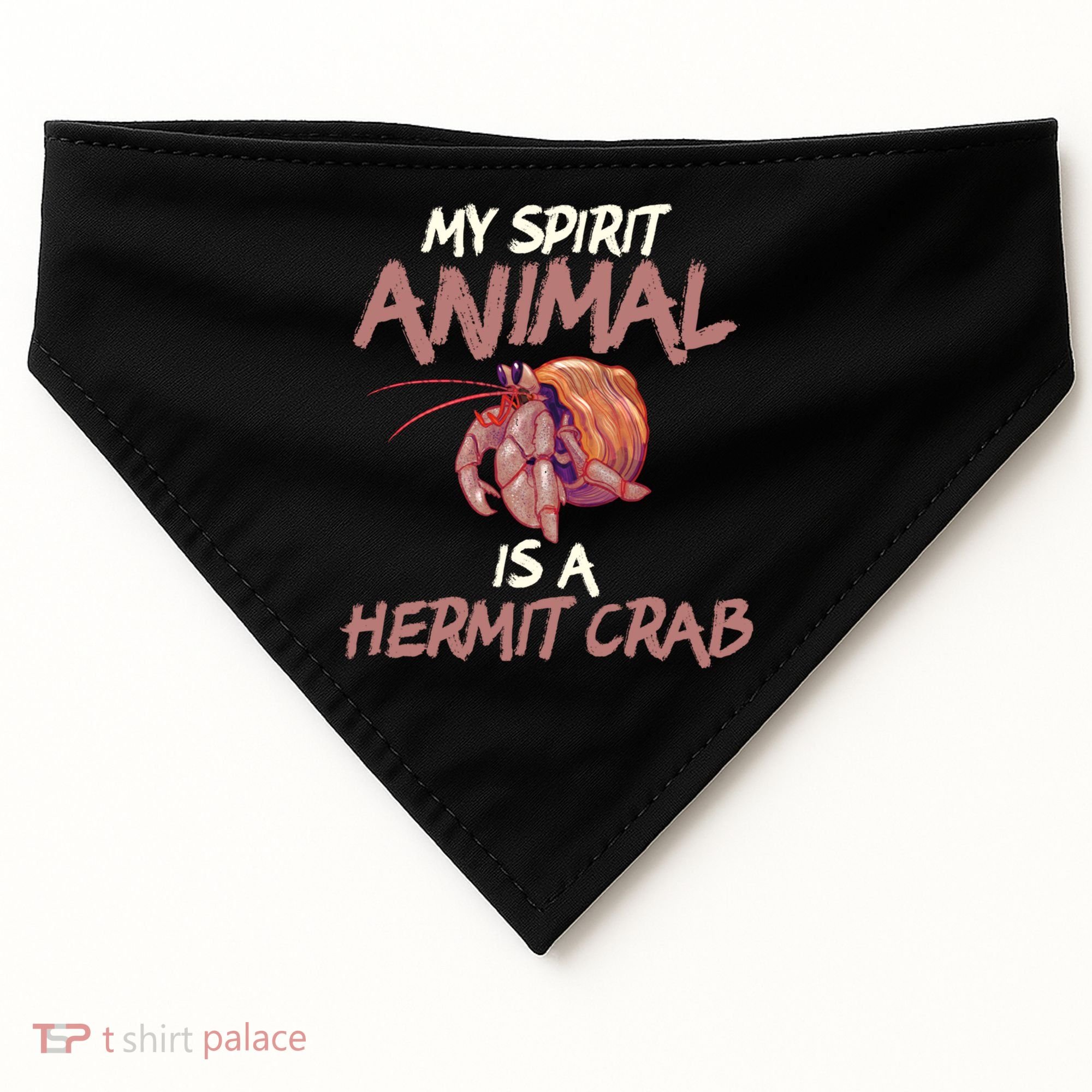 Cute And Funny My Spirit Animal Is A Hermit Crab Cool Gift USA-Made Doggie Bandana