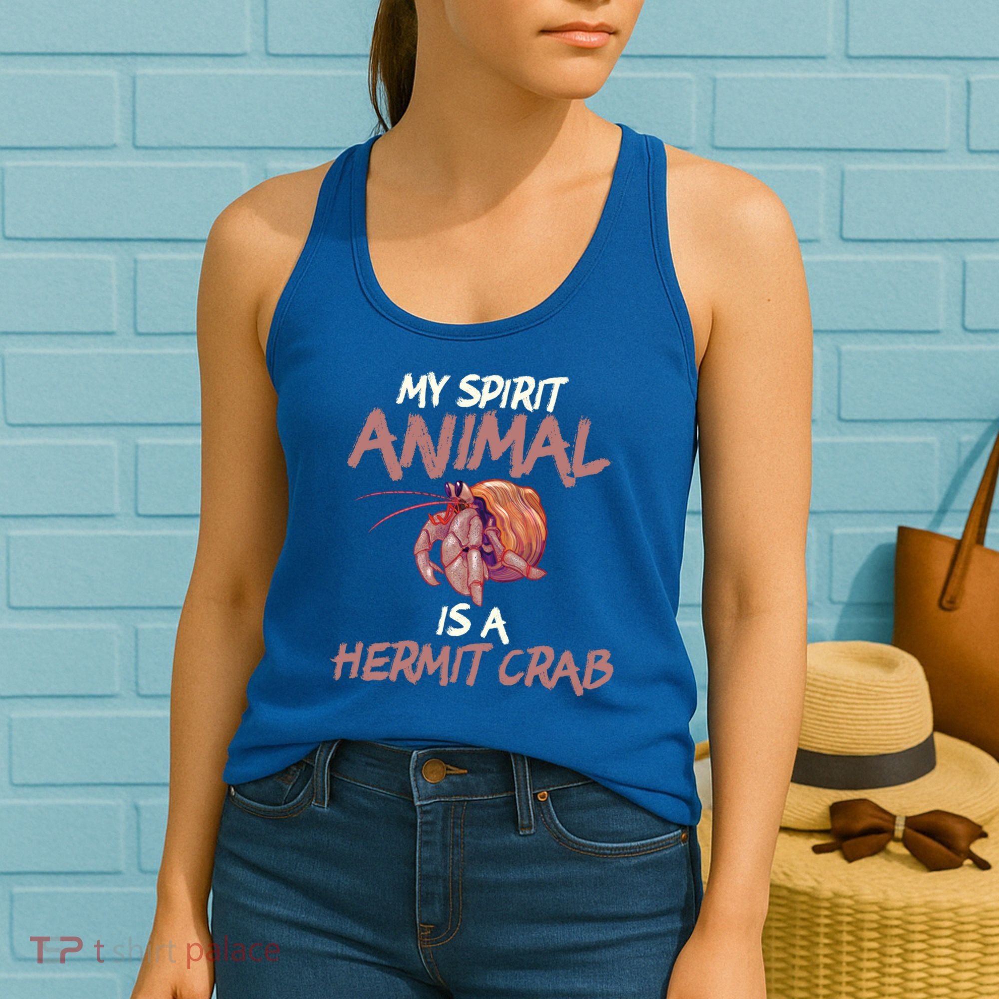 Cute And Funny My Spirit Animal Is A Hermit Crab Cool Gift Women's Tank Top